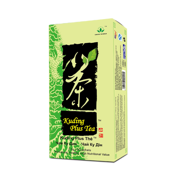 Green World Kuding Plus Tea (Green Tea) – Herbal Wellness Tea – 20 Sachets
