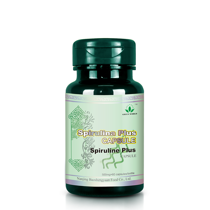 Green World Spirulina Plus Capsules – Daily Nutrition Support – 60 Capsules (500 mg)