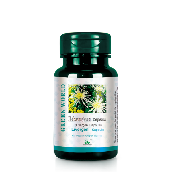 Green World Livergen Capsules – Liver Support Supplement – 60 Capsules (500 mg)