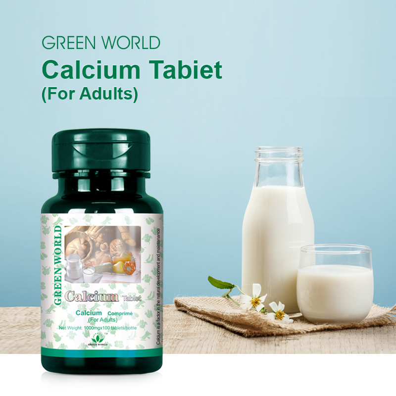 Green World Calcium Tablets for Adults – Bone Support – 100 Tablets (1000 mg) - Image 2