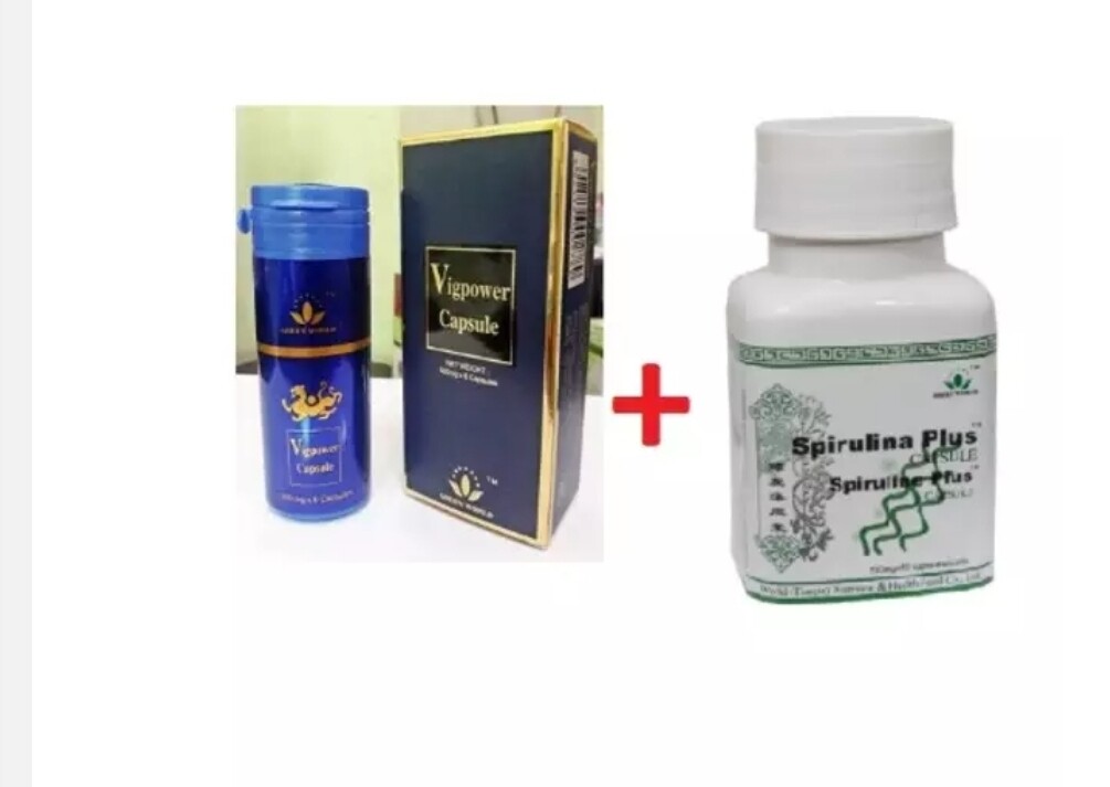 Green World 2-in-1 Men's Vitality Combo – VigPower + Spirulina Capsules - Image 2