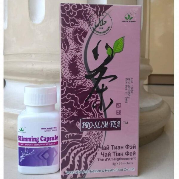 Green World Slimming Combo Pack – Pro-Slim Tea + Slimming Capsules