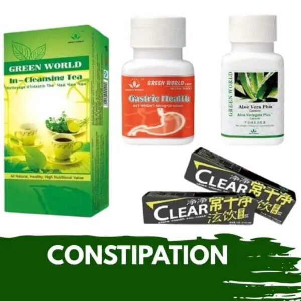 Green World Constipation & Bowel Support Supplement Package