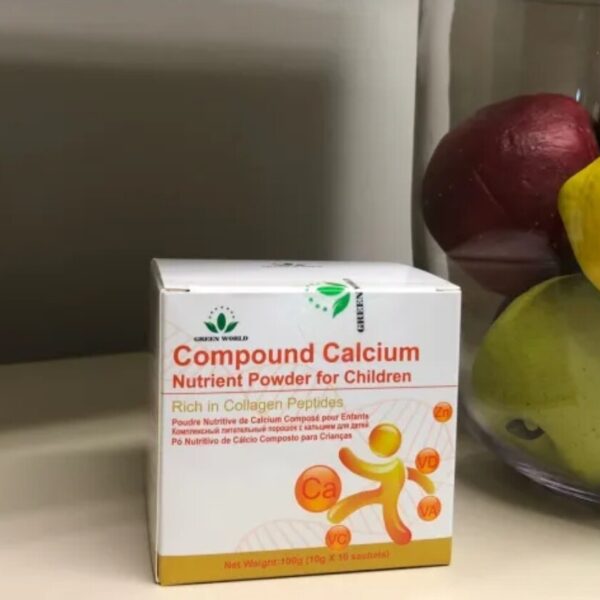 Green World Compound Calcium for Children (Er Kang) – Kids' Bone Support – 60 Capsules