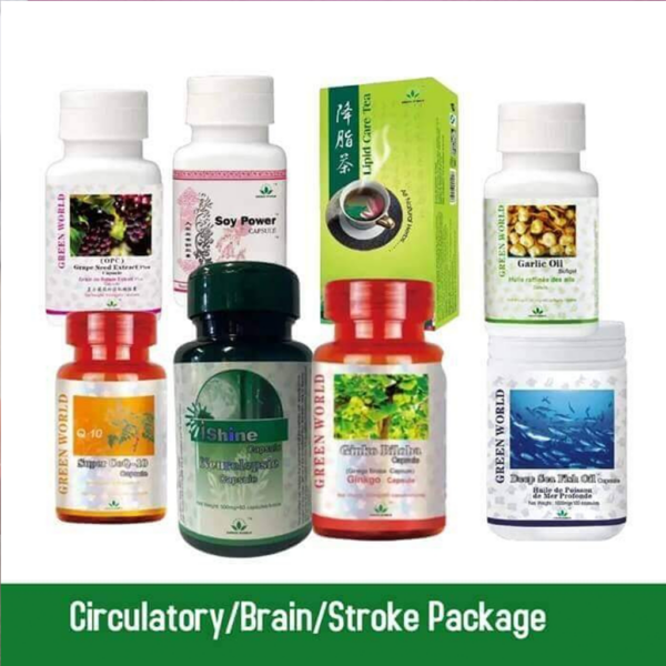 Green World Post-Stroke Wellness Support Supplement Package